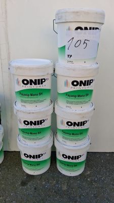 Lot de 7 seaux de peinture de la marque Onip, Façonip Mono S…