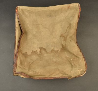 a close up of a piece of brown paper on a table