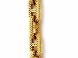 bracelet made of gold chain with a clasp and a chain on the end