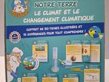 a blue box with information about climate and climate change