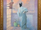 an oil painting of a woman in a kimono kimono kimono kimono kimono kimono kimono kimono kimono kimono kimono kimono