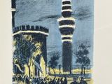 an image of a book with a drawing of a mosque in the background