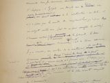 an old handwritten letter on a piece of paper with writing