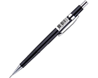 un gros plan d'un stylo sur lequel figure un code-barres