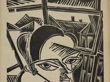 un dessin en noir et blanc représentant une femme coiffée d'un chapeau
