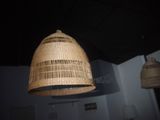 a light that is hanging from the ceiling in a room