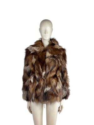 an image of a mannequin mannequin wearing a fur coat