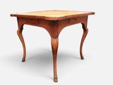 an image of a wooden table with a drawer on it