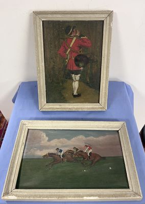 A. VILLETTE : "Course de galop" HSI (15x24cm) daté 1940 + Le…