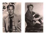 two black and white photos of a man in a suit and tie