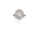 an old cut diamond cluster ring