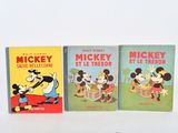 three children ' s books about mickey mouse and other cartoon characters