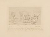 drawing of a group of children playing outside a building