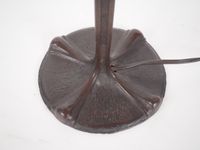 Lampe Art Déco en bronze à décor de feuilles de Ginkgo Bilob… (photo 2)