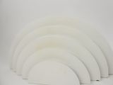 five white bookshelves stacked on top of each other