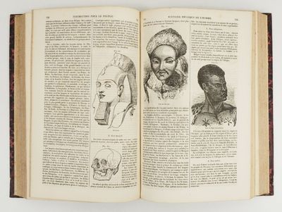 un livre ouvert avec le dessin d'un homme et d'une femme