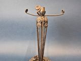 a lamp that is on top of a table