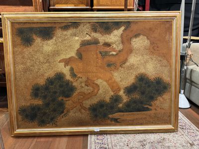 une image représentant un tableau où l'on voit un homme à cheval sur un tapis