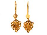paire de boucles d'oreilles plaquées or au motif en filigrane