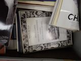 a box full of books that are sitting on a table