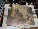 a picture of a picture of a castle on top of a table