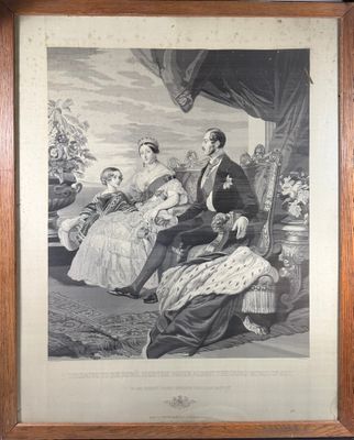 un dessin en noir et blanc représentant une famille assise sous un porche