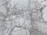 an old map of the country of france showing the roads and towns