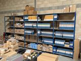 many boxes and boxes on the shelves in the warehouse