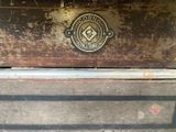 a metal box that has a logo on it