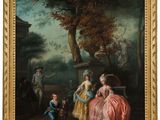 an image of a painting of a group of people in a park