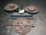 an image of a pair of old balancers sitting on a floor