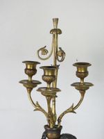 PAIRE DE CANDELABRES en marbre blanc et bronze à double pati… (photo 6)