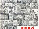 a black and white photo of a bunch of comics on a wall