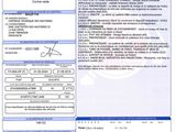 a close up of a document with a barcode on it