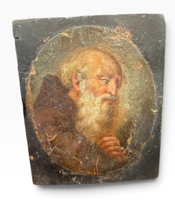 painting of an old man with a long beard and a white beard