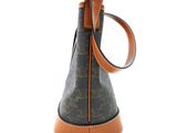 louis vu vu monograme canvas and leather shoulder bag