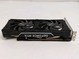 a close up of a video card on a white surface
