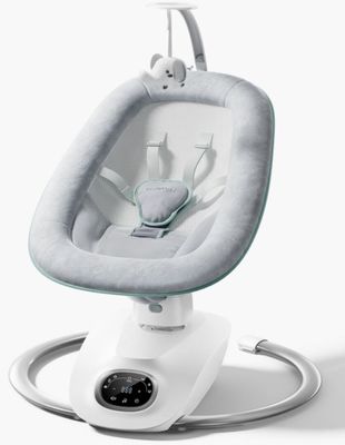 une photo d'une balancelle pour bébé équipée d'une télécommande
