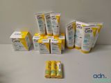 many different types of toothpaste and toothpaste on the table