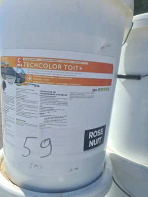 Lot de 5 seaux de peinture TECHNICHEM Techcolor Toit+, hydro…