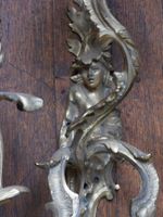 PAIRE D'APPLIQUES à trois bras de lumière en bronze ciselé e… (photo 6)