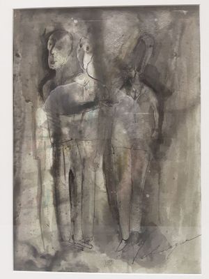 an image of a drawing of a man and a woman standing next to each other