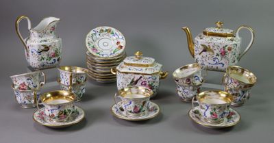 many different types of tea and coffee cups and saucers