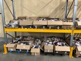 many boxes of assorted items on the shelves