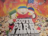 affiche de South Park sur laquelle figurent de nombreux personnages de dessins animés