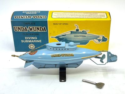 SUTCLIFFE MODEL England. Sous-marin mécanique en tôle lithog…