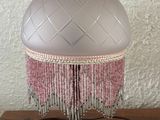 a lamp that is on top of a table