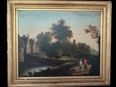 LEPAGE (XIXè) "Scène paysanne", huile sur toile signée et da…