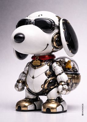 Monakoe - Né en 1977 - Snoopy - Petit robot en briques, faisant partie