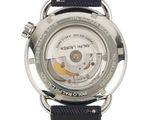 a close up of a watch on a white background